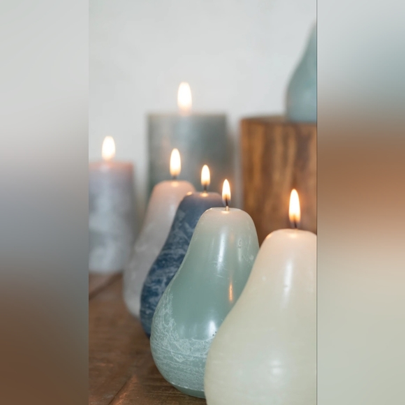 Vance Kitira Pear candles with wooden tray - Picture 8 of 8